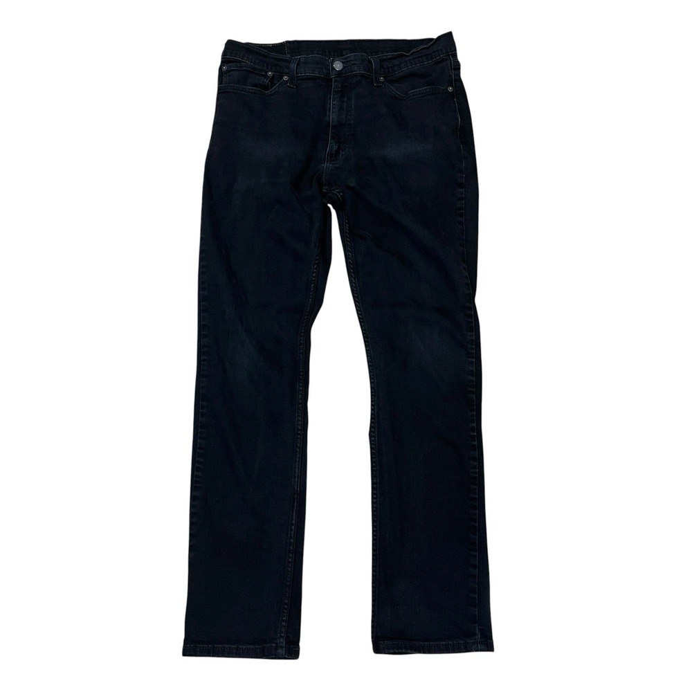 Levis 511 Slim Fit Jeans Mens 38x34 (Fits 35x32) Black Cotton Stretch Denim